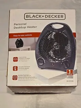 Bhd101b Black Decker 1 500-watt Personal Desktop Heater 8.4 Inches X 5.2