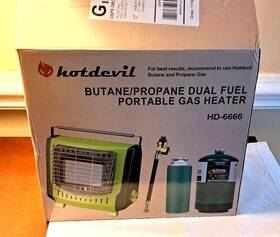 Bluefire Hotdevil 685457845901 Butane/propane Dual Fuel Portable Gas Heater Indoor/outdoor Tip-over