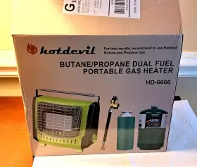 Bluefire Hotdevil 685457845901 Butane/propane Dual Fuel Portable Gas Heater Indoor/outdoor Tip-over