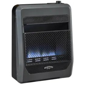 200087 Bluegrass Living Natural Gas Vent Free Blue Flame Space Heater With Blower And Base Feet