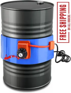 Branded 313022771767 Upgraded Blue 55 Gallon Drum Heater With Twist Temperature Control 120v 1200 W