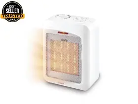 Branded 445018543508 9.44 Inch Electric Small Ceramic Room Heater Overheat Protection Tip Over Auto