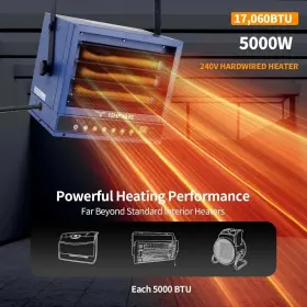 5ca33b48c-ae5a0daf30 Branded Garage Heater Electric 240v 5000-watt Hardwired Ceiling Mount Shop Hea