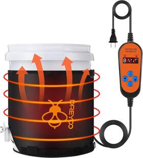 Branded E498216 Honey Bucket Heater 5 Gallon With Bottom Heating Pad Blanket Tempera