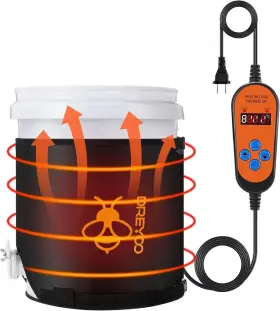 E498216 Branded Honey Bucket Heater 5 Gallon With Bottom Heating Pad Blanket Tempera