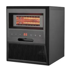 Qde1346 Branded 1500-watt Black Electric Quartz Infrared Heater With Remote Control Timer 6 El