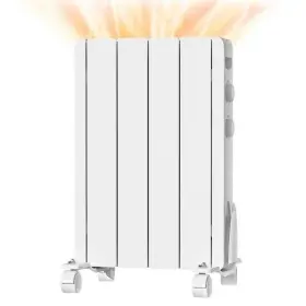 Ah002-800 Breezeheat 800w Electric Radiator Heater Wall/freestanding Timer Thermostat