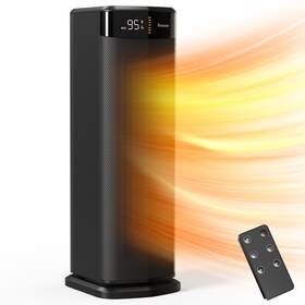 Breezome B0cfv5p7dt 1500w Oscillating Ptc Ceramic Space Heater With Eco Mode And Tip Over Protec