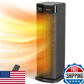 Breezome B0d93v9xmn 1500w Ptc Ceramic Space Heater For Indoor Use Fast Heating