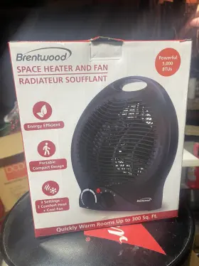 H-f301bk Brentwood Space Heater Portable Electric Blower Fan Black