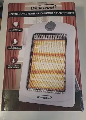H-q1000w Brentwood H-q801w 1000-watt Portable Space Heater White