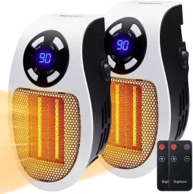 Mh04g Brightown Wall Space Heater 450w Remote Portable Electric With Programmable Adjusta