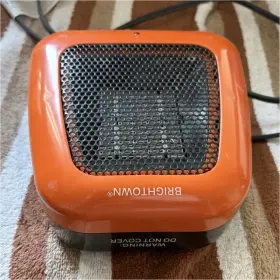 Ptc-002 Brightown Portable Electric Space Heater Orange Auto Shut-off 400w