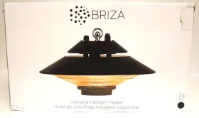 Gs1500 Briza 810648003215 1500w Hanging Halogen Infrared Heater / Electric Remote Control Ip44