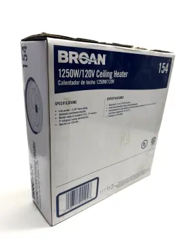 Broan-nutone 026715044948 Factory Sealed 154 1250w Ceiling Heater 120v