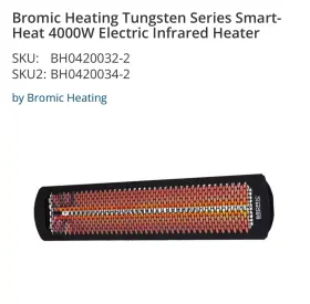 Bh0420032 Bromic Tungsten Smart-heat 4000w Electric Infrared Heater