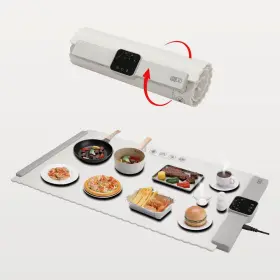 Btup 860012776009 Electric Warming Tray Food Mat With 5 Temperature Settings Rollable &