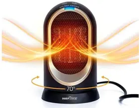 600w Busypiggy 690770320226 Portable Electric Space Heater Etl Certified Ceramic Personal Foot Heat