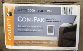 Cadet 027418675071 240-volt 2 000-watt Com-pak In-wall Fan-forced Electric Heater In White Wi