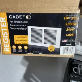 Rmc202w Cadet 63313 Fan Forced Wall Heater 2000 Watts White For Parts
