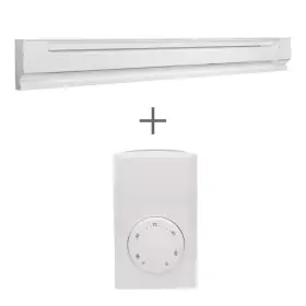 Cadet 705353989292 72 Inch 240/208-volt 1 500/1 125-watt Electric Baseboard Heater In White With W