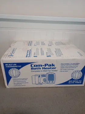 Cbc103t Cadet Com-pak Bathroom Heater 1000 Watts With T-stat&timer Chrome