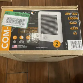 Csc202tw Cadet Manufacturing Co Com-pak Electric Wall Heater With Thermostat 240v 2000w