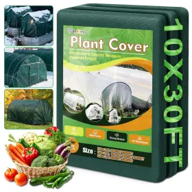 Cahomo 727598840015 Green Plant Covers Freeze Protection 10 X 30 Ft - 1.5 Oz/yd Frost... Fast