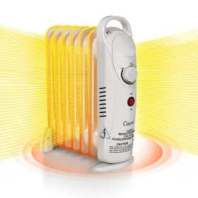 Dd6026 Caynel Portable 7-fin Electric Indoor Space Heater Quiet Room With Thermostat