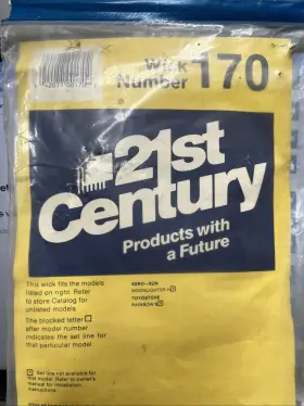 21st Century 042077001702 Kerosene Heater Replacement Wick Number 170 Nos