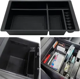 Ev2018gmc Char-griller 744110944068 Center Console Organizer Compatible With 2015-2020 Chevy Yukon Tahoe Suburban An