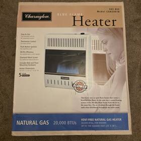 Charmglow 800084000756 Blue Flame 20 000 Btu Vent Free Natural Gas Wall Heater - 700 Sq Feet