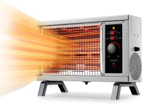 Rhw-02-001 Chic Now Radiant Heater Space With Two Heat Settings Portable Electric White