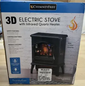 Cfi-470-04 Chimneyfree New Indoor 3d Electric Stove With Infrared Quartz Heater 5200 Btu