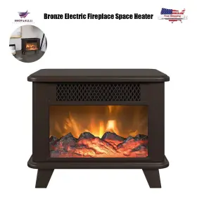 Cfs-566-02 Chimneyfree Bronze Electric Fireplace Space Heater - Portable Indoor Home Heat Solution