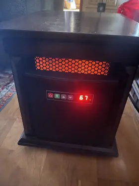 10qh2273 Classic Home Electric Cabinet Heater Wood Digital 1500 Watt 12.5 Amps Adj Thermostat Manual