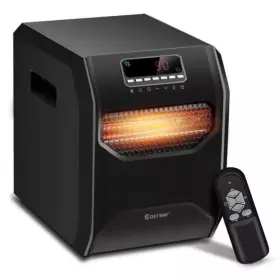 Clihome 313043660613 1500-watt Black 6 Elements Caster Portable Electric Infrared Space Heater With L