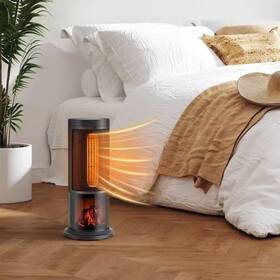 Clihome 726084024113 1500-watt Black Indoor Electric Radiator Tower Radiant Space Heater With Remote