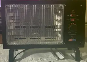1250-1500w Climate Keeper 125232 Portable Wire Element Radiant Space Heater Black