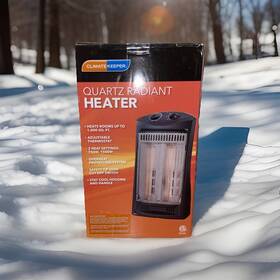 Climate Keeper Czqtv007bkbl Quartz Radiant Tower Heater Adjustable Thermostat 750w/1500w