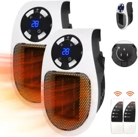 500w Cllfdc 705353364006 2pcs Plug-in Electric Space Heater For Indoor Use Small Portable Design
