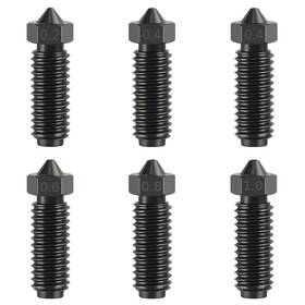 Cnzthdy Pztj-cx004 6pcs 3d Printer Extruder Hotend Hardened Steel Nozzles Kit For Kobra 3/kobra