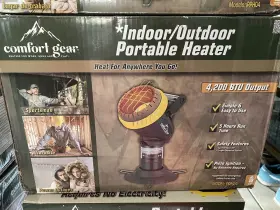 Tv-119919 Comfort Gear Portable Propane Heater Indoor Safe 4000 Btu Fits 1 Lb Lp Tank