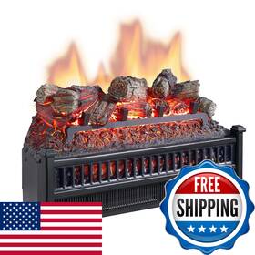 Comfort Glow B00519ajl0 Electric Log Set Heater Length 9in Width 23in Height 13in Black