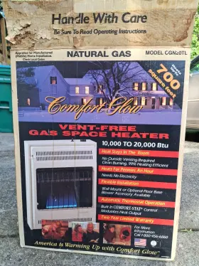 Cgn20tl Comfort Glow Cj26ptl Standing Natural Gas Heater 10k-20k Btu Model Up To 700 Sf