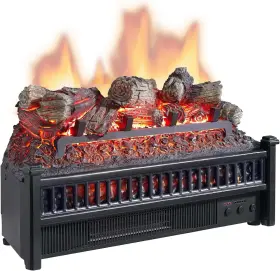 Elcg240 Comfort Glow Electric Log Set Heater Length 9in Width 23in Height 13in Black