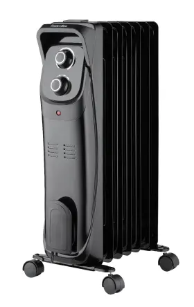 Eof280 Comfort Glow 1500w Oil-filled Radiator Heater 7 Fins Heats Up To 400 Sq Ft