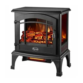 Eqs5140 Comfort Glow Sanibel 3sided Infrared Quartz Electric Stove Black