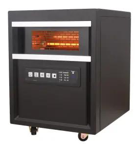 Qde1345 Comfort Glow Tabletop Infrared Quartz Heater 4 Heating Elements Remote Control