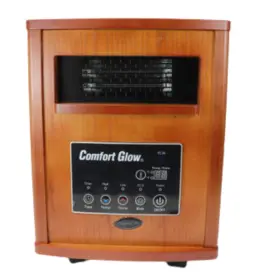 Qeh1525 Comfort Glow 8-element Infrared Quartz Heater 5120 Btu Heats 1000 Sq Ft-